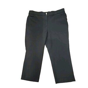 Chico's Pants Capri High Rise Straight Leg Black Women's 12